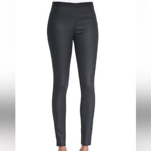 Eileen Fisher Black Coated Denim Stretch Leggings